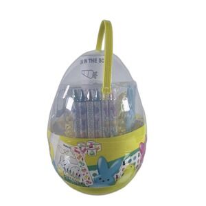 Peeps Color Egg Activity Set 6 Crayons 6 Sticker Rolls 2 Stampers Kids Art Kit